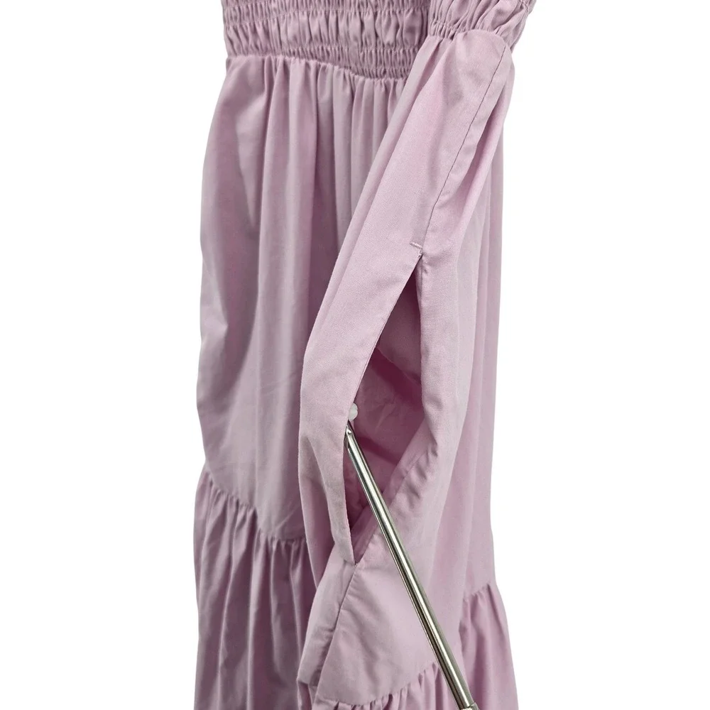 Abercrombie & Fitch‎ Smocked Bodice Easy Maxi Dress XS Lilac Purple Cottagecore